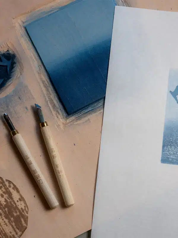 Japanese woodblock workshop