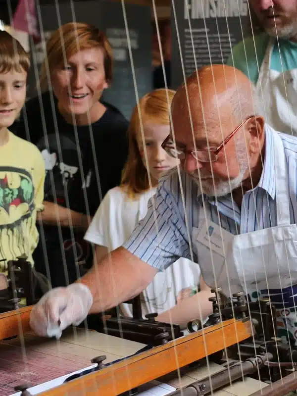 Man doing print demostration