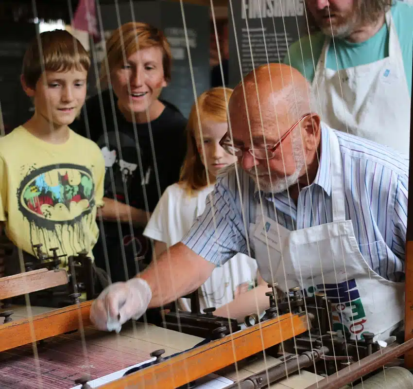 Man doing print demostration