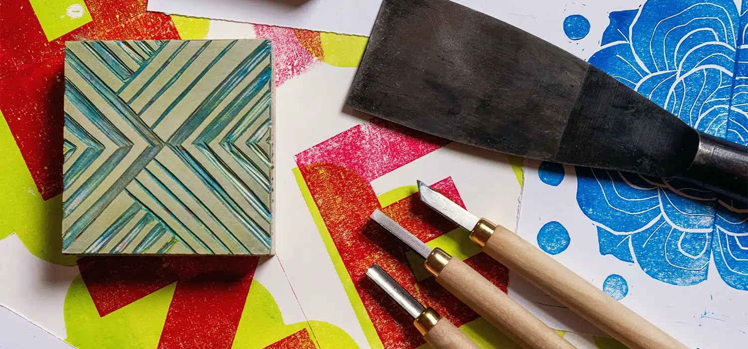 Print and pattern creation close up