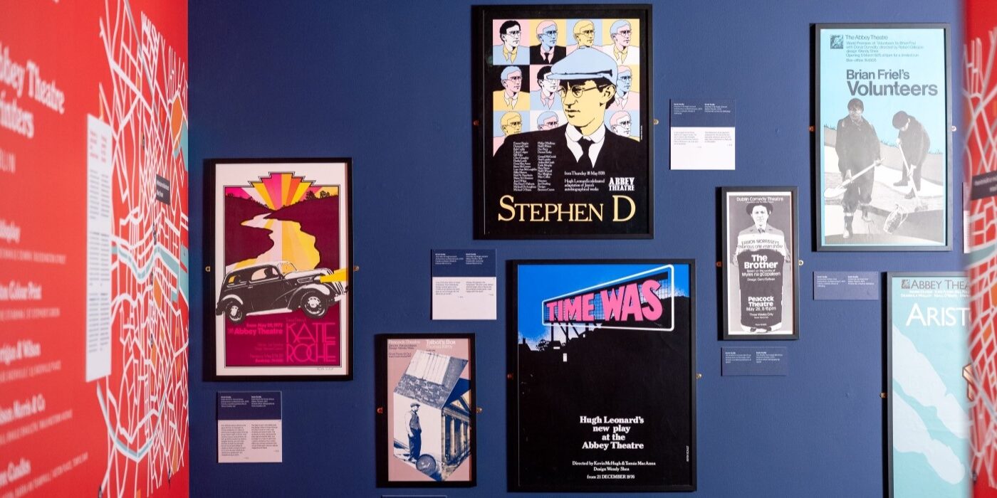 A view of the exhibition 'Poster Boys', showing several posters hung on the wall
