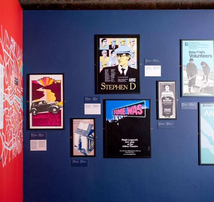 A view of the exhibition 'Poster Boys', showing several posters hung on the wall