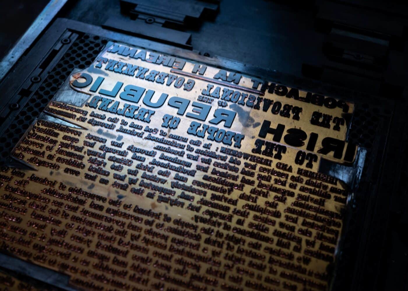 A replica plate of the Irish Proclamation