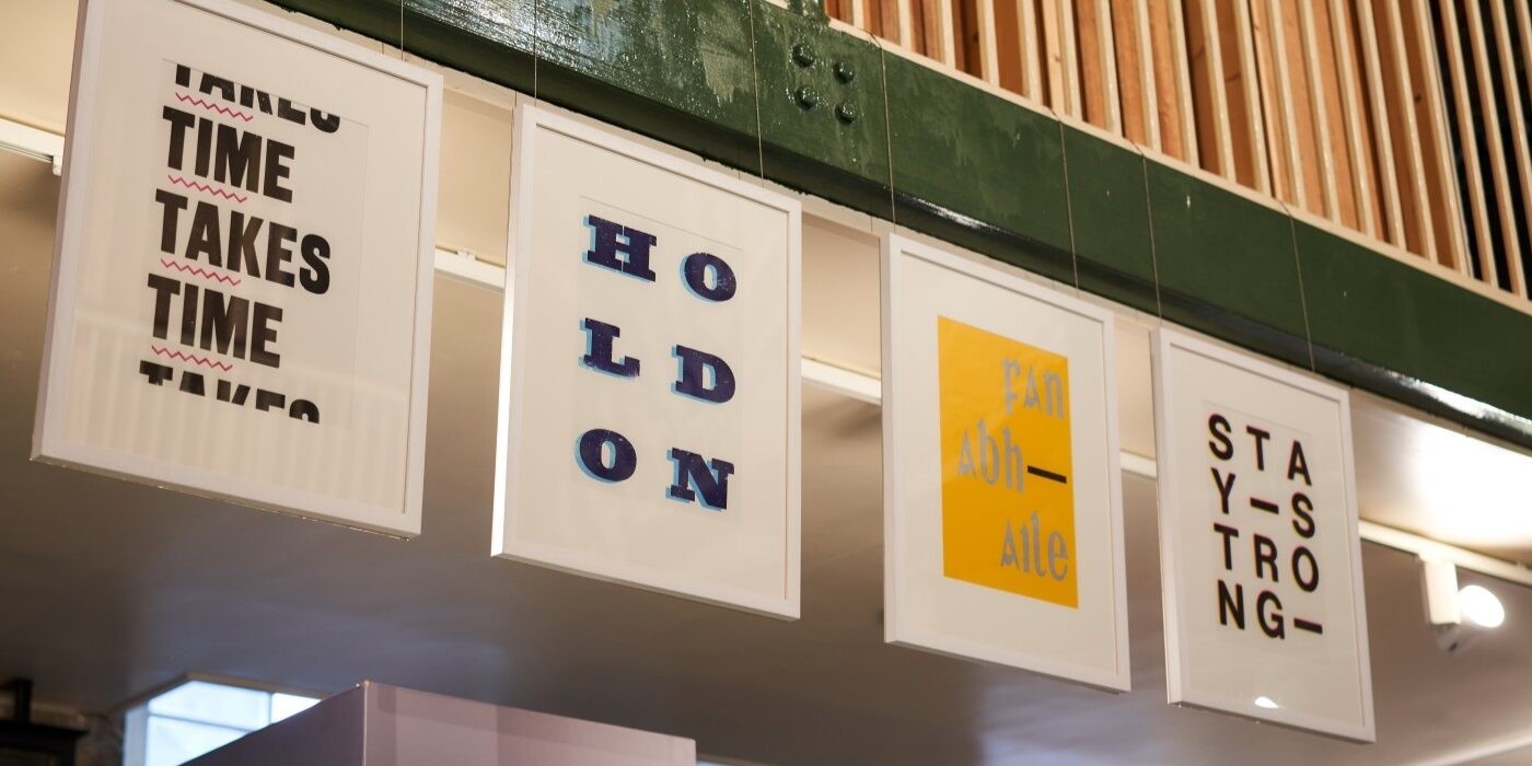 Prints using text to convey powerful messages about lockdown