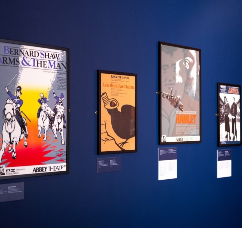 Posters in situ in the 'Poster Boys' exhibition